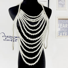 Retro Multi-layer Pearl Body Chains