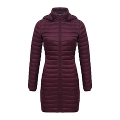 Women's Lightweight Mid-length Slim-fit Cotton-padded Jacket