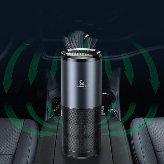 Car Air Purifier Ionizer Negative Ion Aluminum Alloy Car Air Freshener Activated Carbon Formaldehyde Auto Air Clean Accessories