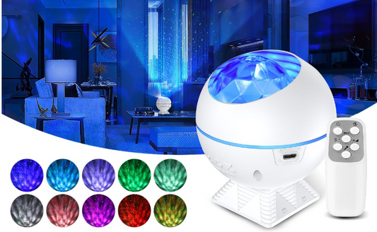 Voice Control Spherical LED Vehicle Watermark Starry Sky Projection Lamp Galaxy Projector