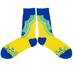 Multi-Color Mid-calf Ethnic Style Floral Socks