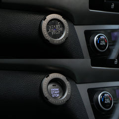 Car Interior Design Modification One-key Start Button Ignition Rotating Protective Cover