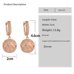 Fashion Popular Hollow Large Spherical Earrings