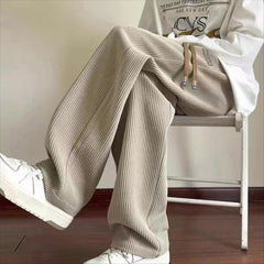 Men's Spring And Autumn Plus Size Loose Straight Casual Pants