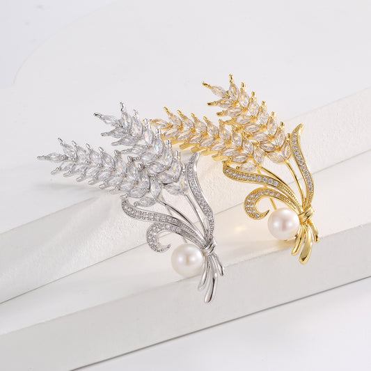 Wheat Style Brooch Niche Decoration Accessories