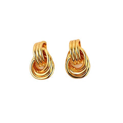 Simple Spiral Bends And Hitches Stud Earrings All-match Earrings