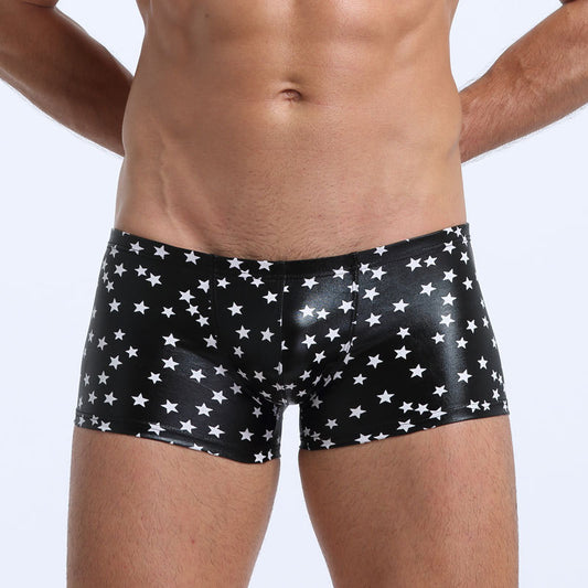 Men's Patent Leather Boxer Briefs