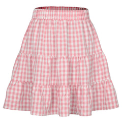 Women's Chaoyang Plaid Skirt High Waist