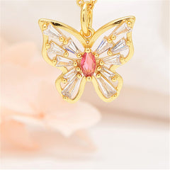 Women's Fashion Copper-plated Gold Color Insect Butterfly Pendant