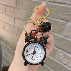 Cute Mini Alarm Clock Keychain Handbag Pendant