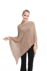 Women's Knitted Cloak Shawl Fashion