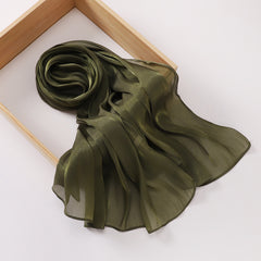 Breathable Cool Island Satin Smooth Silk Toe Scarf