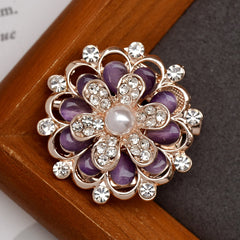 Three-dimensional Flower Scarf Buckle Brooch Multifunctional