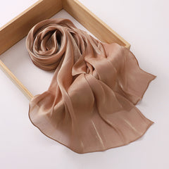 Breathable Cool Island Satin Smooth Silk Toe Scarf