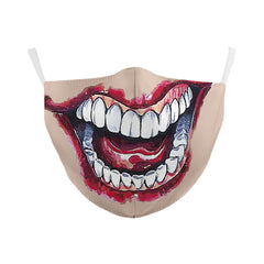 Digital Printing Wansheng Face Mask Skull Double-layer Dust Mask