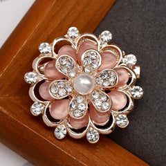 Three-dimensional Flower Scarf Buckle Brooch Multifunctional