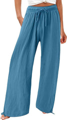 Women's Cotton And Linen Wide-leg Beach Pants Casual Pants