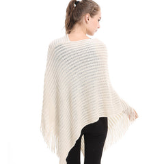 Women's Knitted Cloak Shawl Fashion