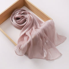 Breathable Cool Island Satin Smooth Silk Toe Scarf