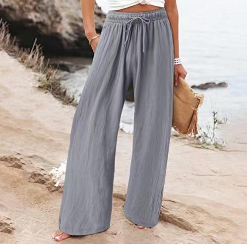 Women's Cotton And Linen Wide-leg Beach Pants Casual Pants