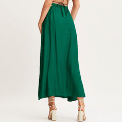 Women's High Waist Hollow-out Skirt Long