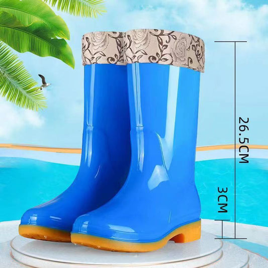 Men's Fashion Non-slip Plus Velvet Cotton-padded Rain Boots