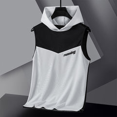 Sports Hooded Vest Sleeveless Top