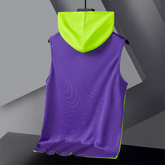 Sports Hooded Vest Sleeveless Top