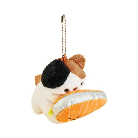 Magnetic Cute Puppy And Bone Kitten And Fish Couple Keychain