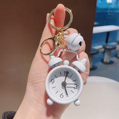 Cute Mini Alarm Clock Keychain Handbag Pendant