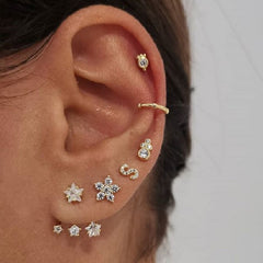 New Retro Alloy Rhinestone High-grade Earrings For Women