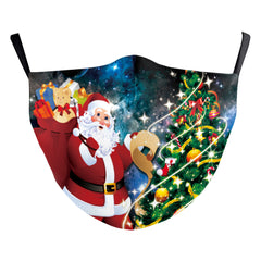 Santa Claus Digital Printing Double Layer Dustproof Mask