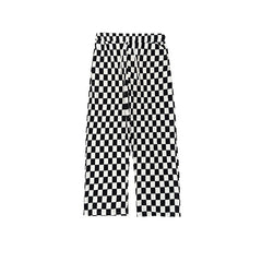 Plaid Casual Pants Men's New Fashion High Waist Drooping