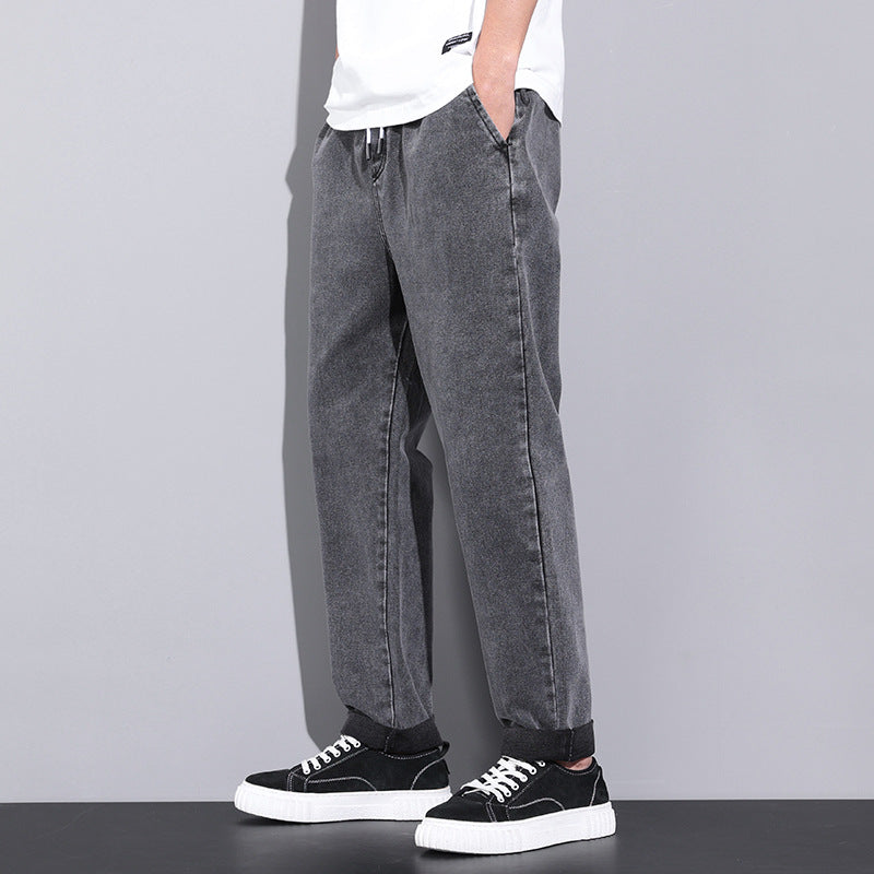 Summer Washed Wide Leg Jeans Men