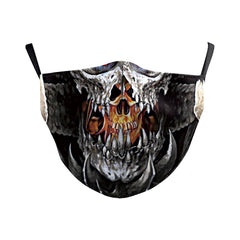 Digital Printing Wansheng Ghost Face Skull Double-layer Dust Mask