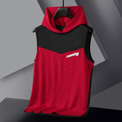 Sports Hooded Vest Sleeveless Top