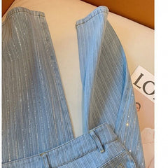 Light Blue Ins High Waist Jeans For Women