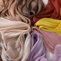 Breathable Cool Island Satin Smooth Silk Toe Scarf