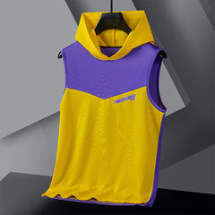 Sports Hooded Vest Sleeveless Top