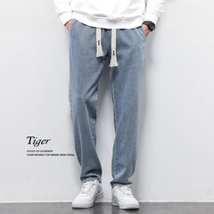 Summer Washed Wide Leg Jeans Men