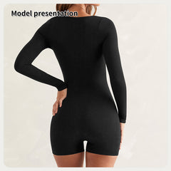 Women's Fashion Simple Solid Color Bodysuit