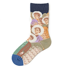 Women's Mid-calf Autumn And Winter 100 Cotton Socks