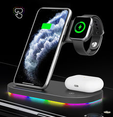 Three In One Wireless Charging Stand For Fast Charging