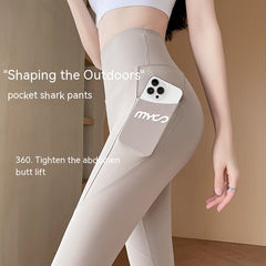 Shark Pants Autumn Winter Tight Plus Pocket