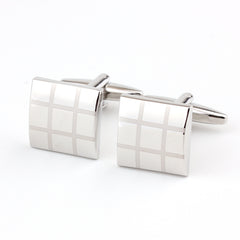 Square Plaid French Shirt Men's Cufflinks Cufflink