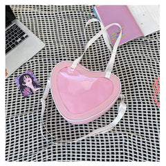 Simple All-match Heart-shaped Transparent Hand Crossbody Bag