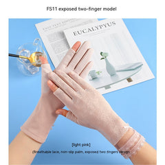 Lightweight Breathable Lace Sun Protection Gloves