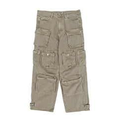 Loose Fit Straight Wide Leg Multi-pocket Cargo Pants Men