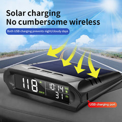 Car Head-up Display GPS Solar Alarm