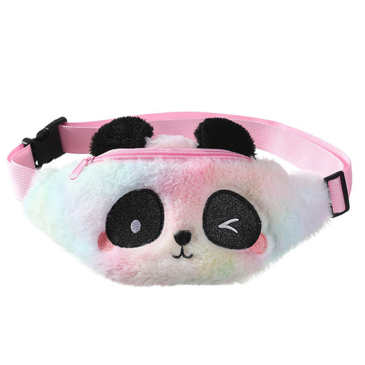 Panda Cartoon Cute Plush Belt Bag